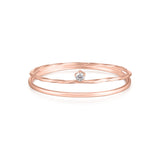 Parallel Single Round Diamond Ring