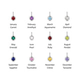 Permanent Bracelet With Birthstone Slider White Gold