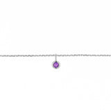 Permanent Bracelet With Birthstone Slider White Gold