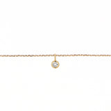 Permanent Bracelet With Birthstone Slider Yellow Gold