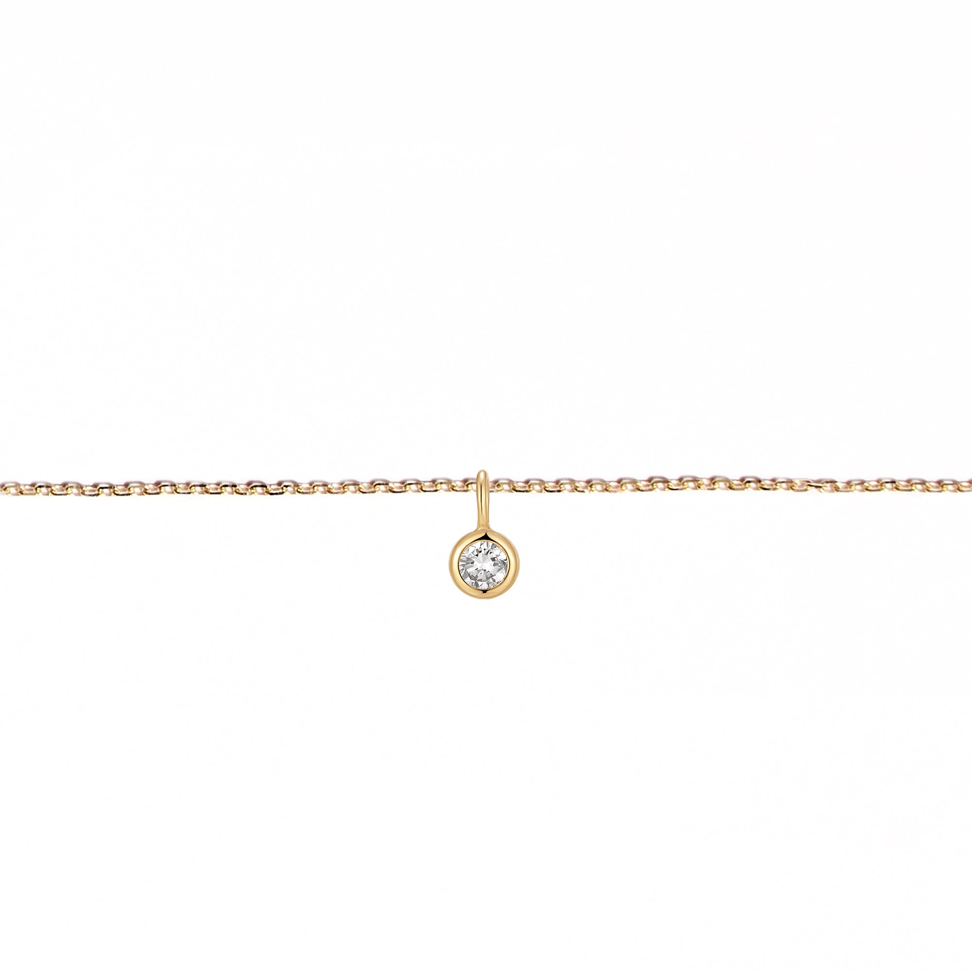 Permanent Bracelet With Birthstone Slider Yellow Gold