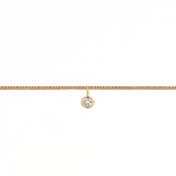 Permanent Bracelet With Birthstone Slider Yellow Gold