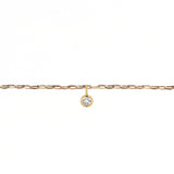 Permanent Bracelet With Birthstone Slider Yellow Gold