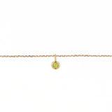 Permanent Bracelet With Birthstone Slider Yellow Gold