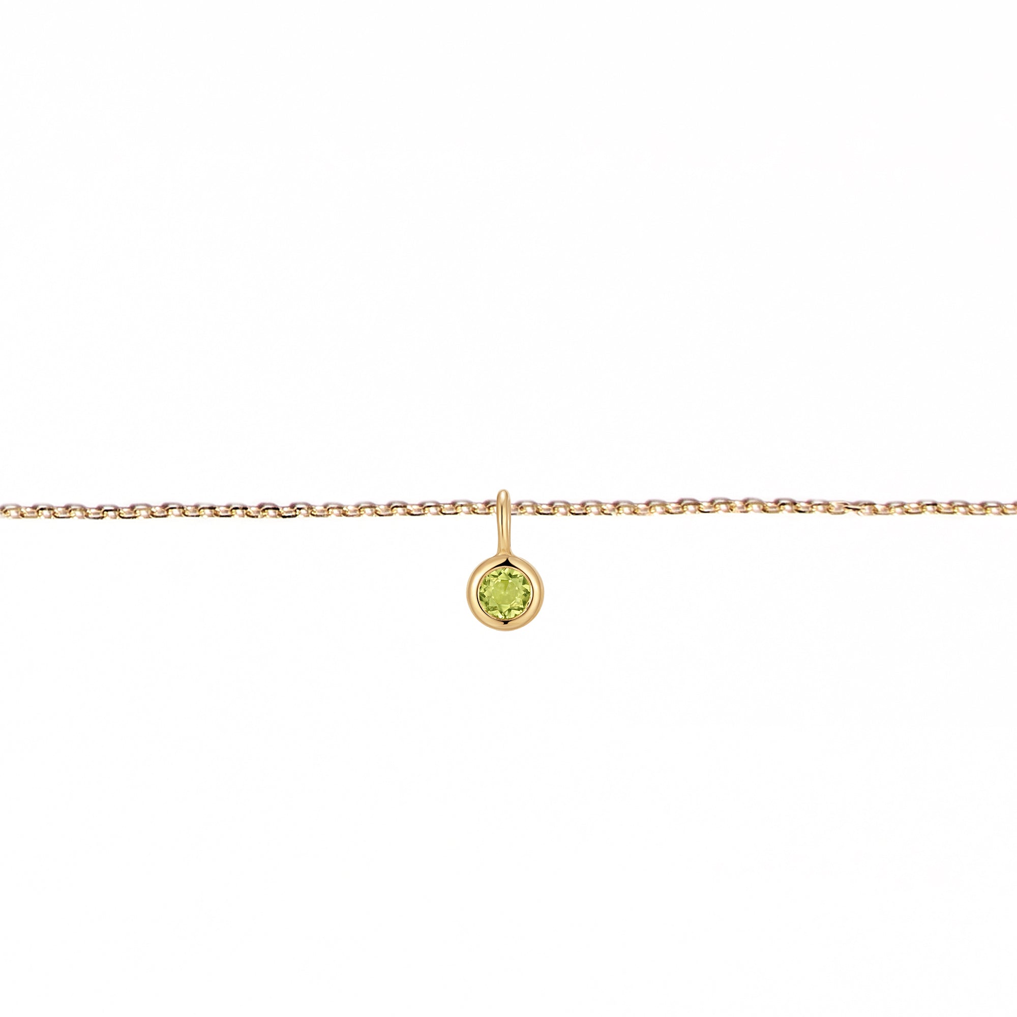 Permanent Bracelet With Birthstone Slider Yellow Gold