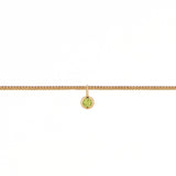 Permanent Bracelet With Birthstone Slider Yellow Gold