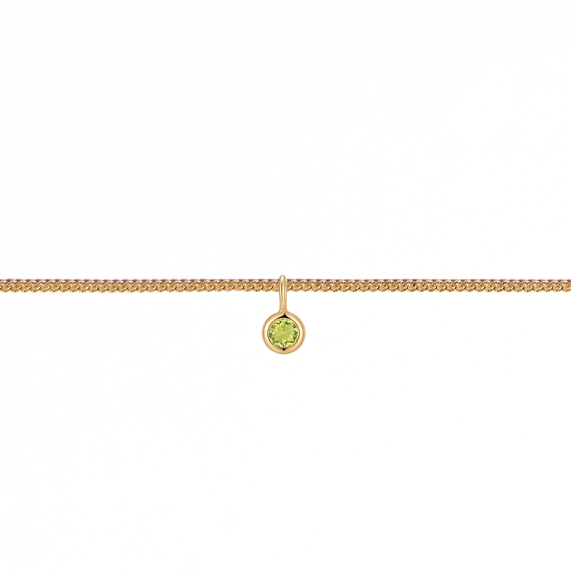 Permanent Bracelet With Birthstone Slider Yellow Gold