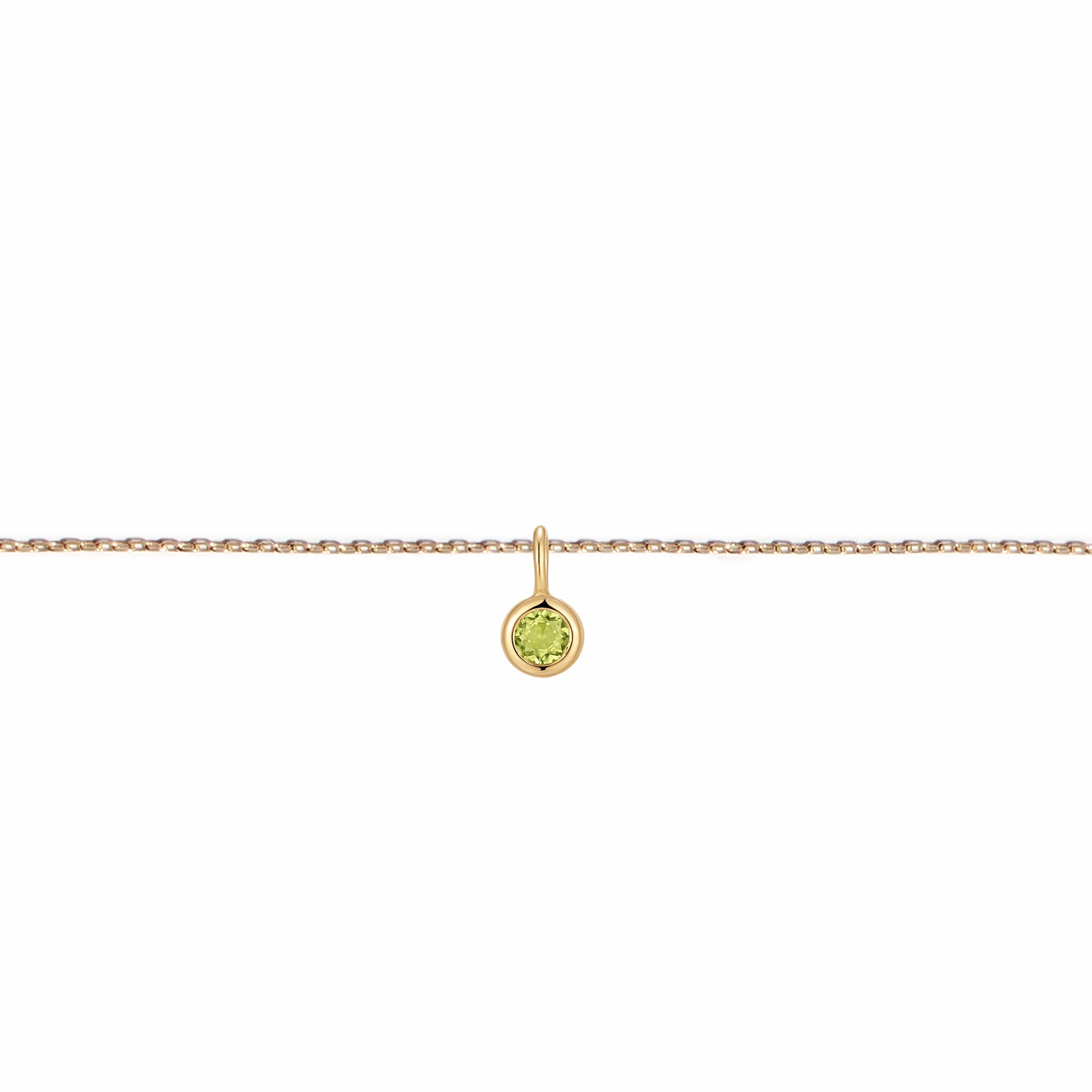 Permanent Bracelet With Birthstone Slider Yellow Gold