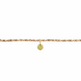 Permanent Bracelet With Birthstone Slider Yellow Gold