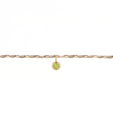 Permanent Bracelet With Birthstone Slider Yellow Gold