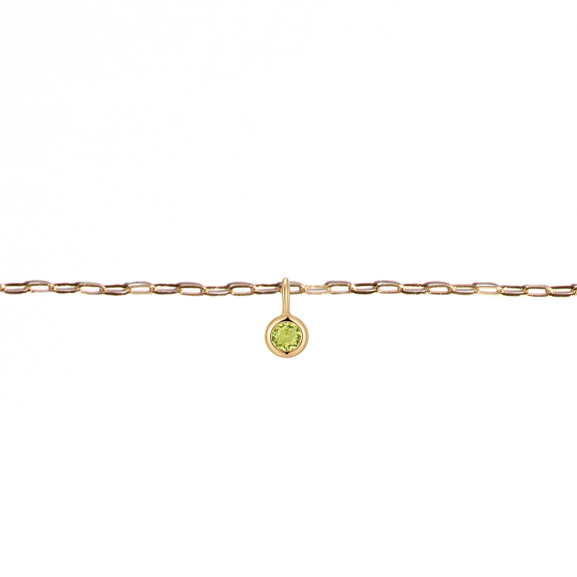 Permanent Bracelet With Birthstone Slider Yellow Gold