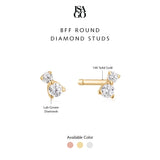 BFF Round Diamond Studs