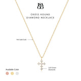 Cross Round Diamond Necklace