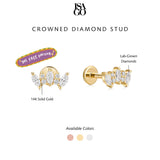 Crowned Diamond Stud