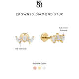 Crowned Diamond Stud