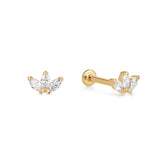 Tiara Diamond Flatback Studs