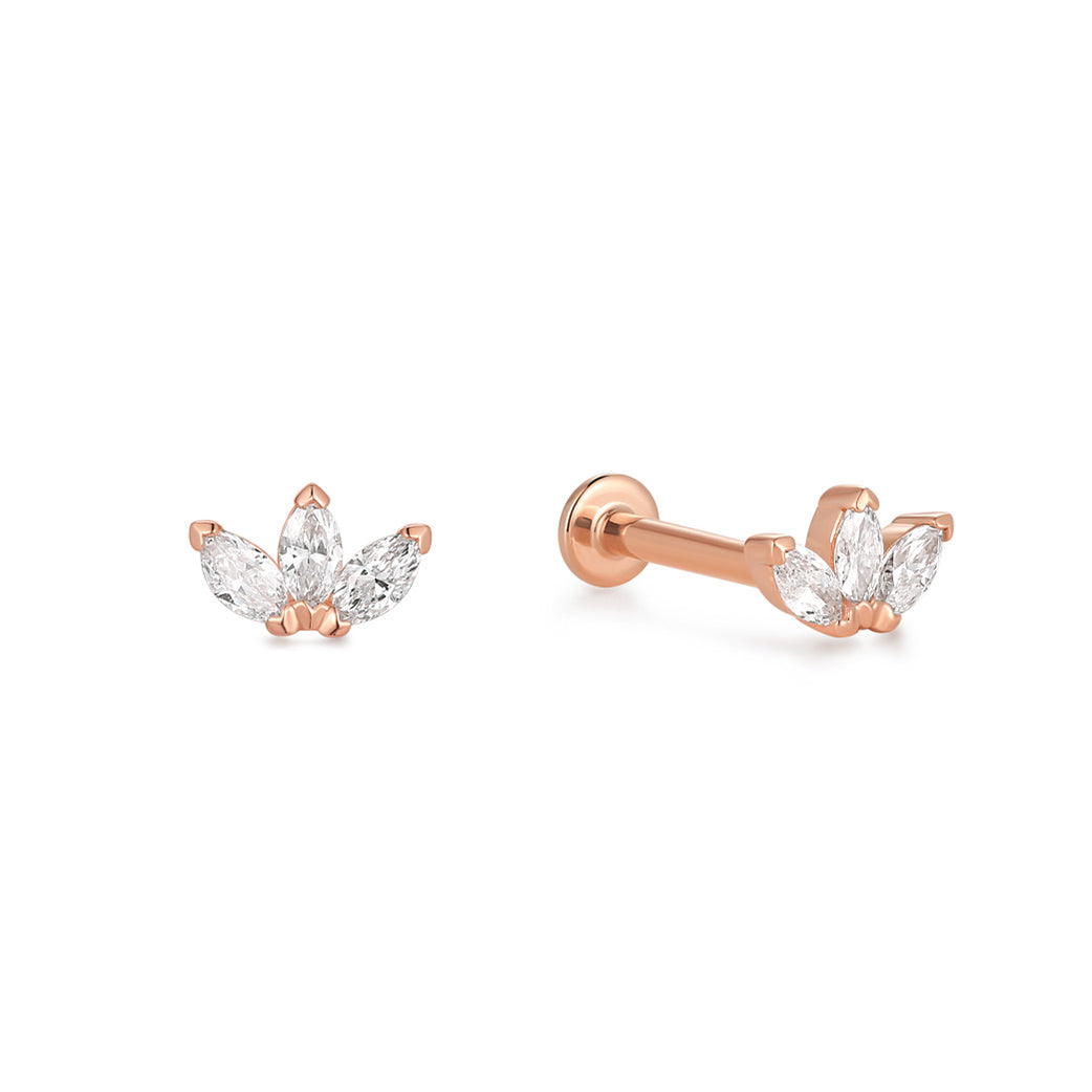 Tiara Diamond Flatback Studs