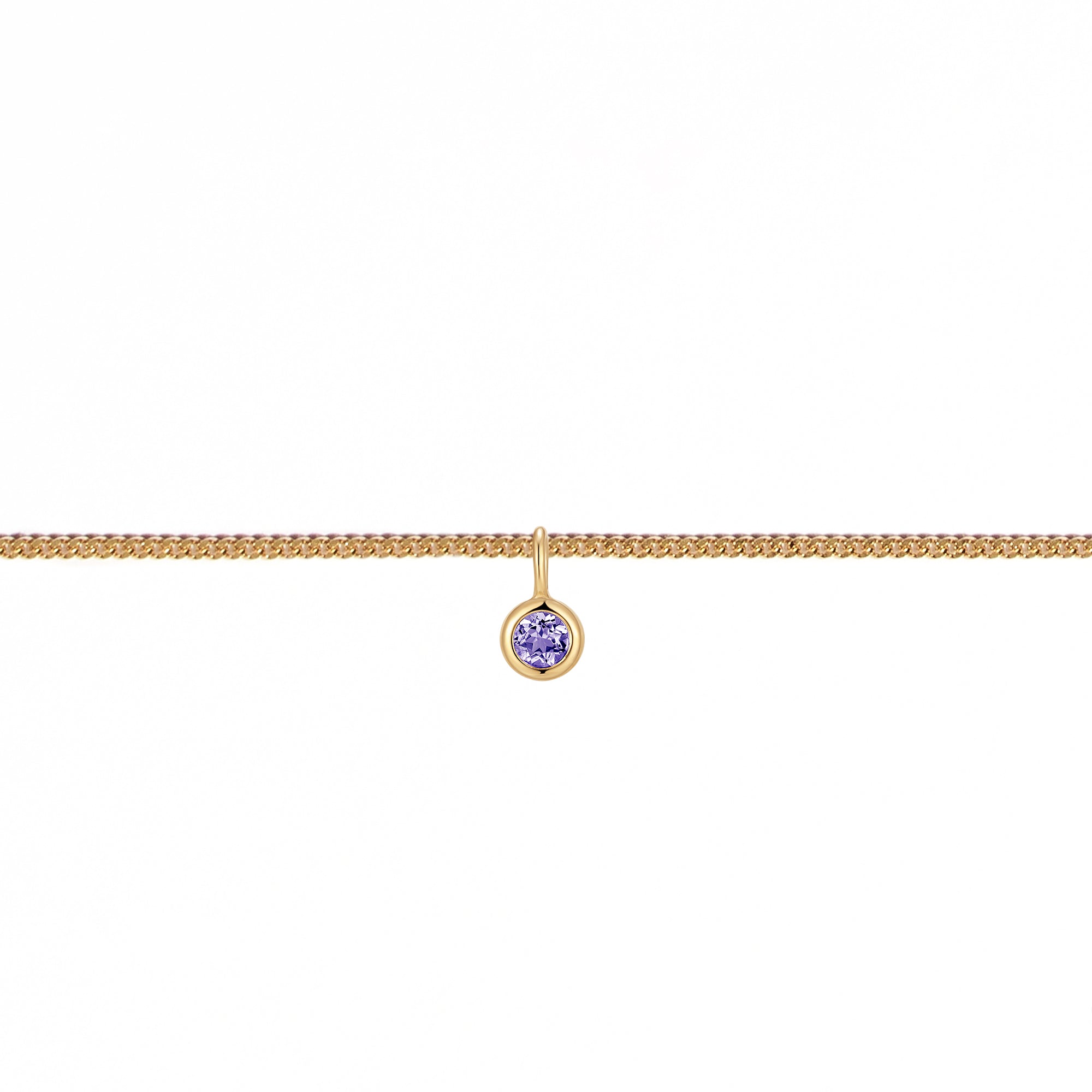 Permanent Bracelet With Birthstone Slider Yellow Gold