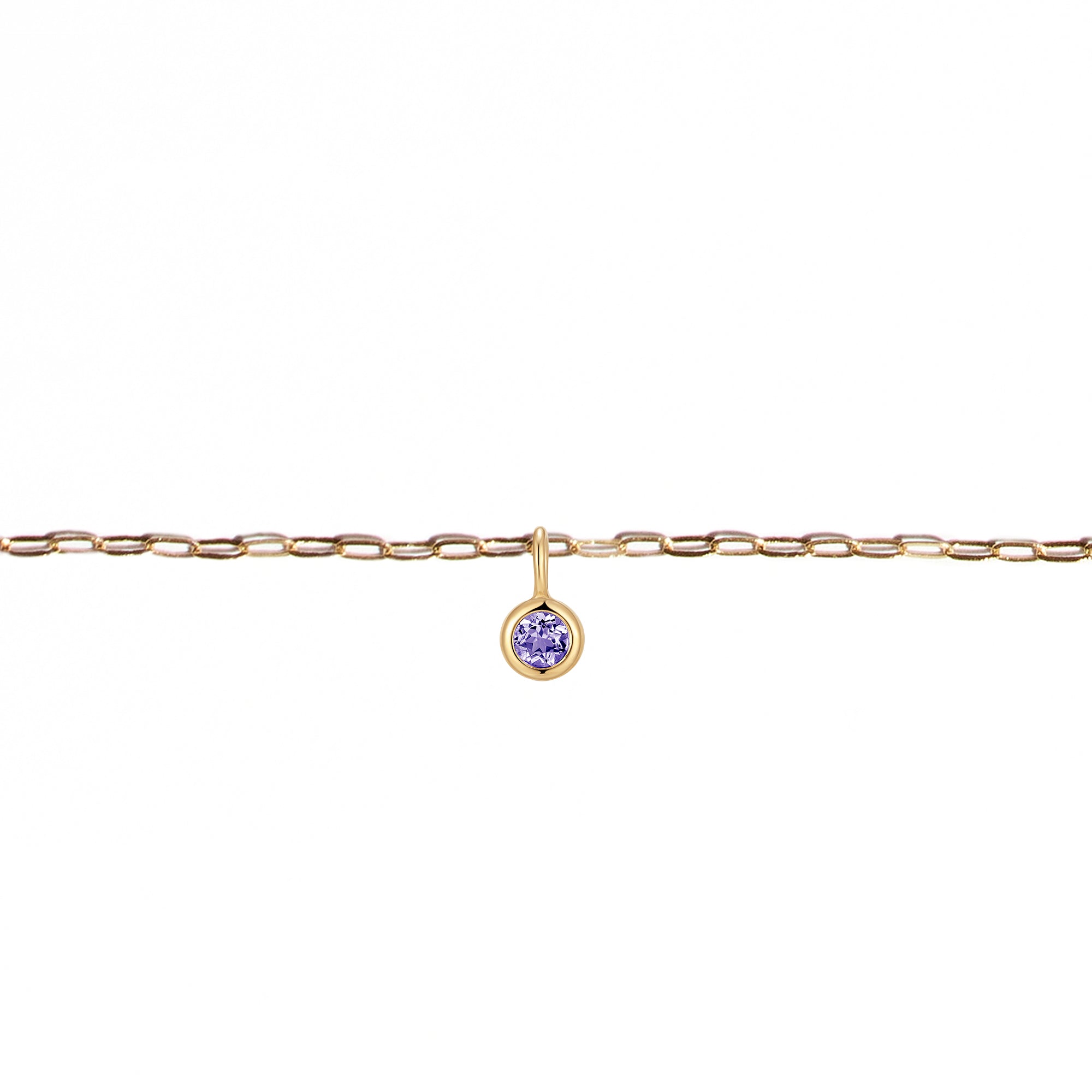 Permanent Bracelet With Birthstone Slider Yellow Gold