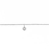 Permanent Bracelet With Birthstone Slider White Gold