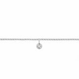 Permanent Bracelet With Birthstone Slider White Gold