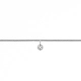 Permanent Bracelet With Birthstone Slider White Gold