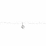 Permanent Bracelet With Birthstone Slider White Gold