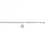 Permanent Bracelet With Birthstone Slider White Gold