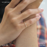 Emerald and Round Diamond Band