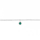 Permanent Bracelet With Birthstone Slider White Gold