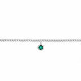 Permanent Bracelet With Birthstone Slider White Gold