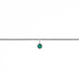Permanent Bracelet With Birthstone Slider White Gold