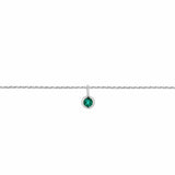 Permanent Bracelet With Birthstone Slider White Gold