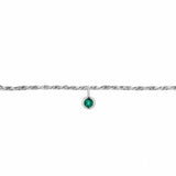 Permanent Bracelet With Birthstone Slider White Gold