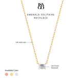 Emerald Solitaire Necklace
