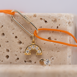 EVERYDAY LUXE BUNDLE Carabiner Lock Link Bracelet + Rainbow Arch Pendant + Mini Round Diamond Flatback