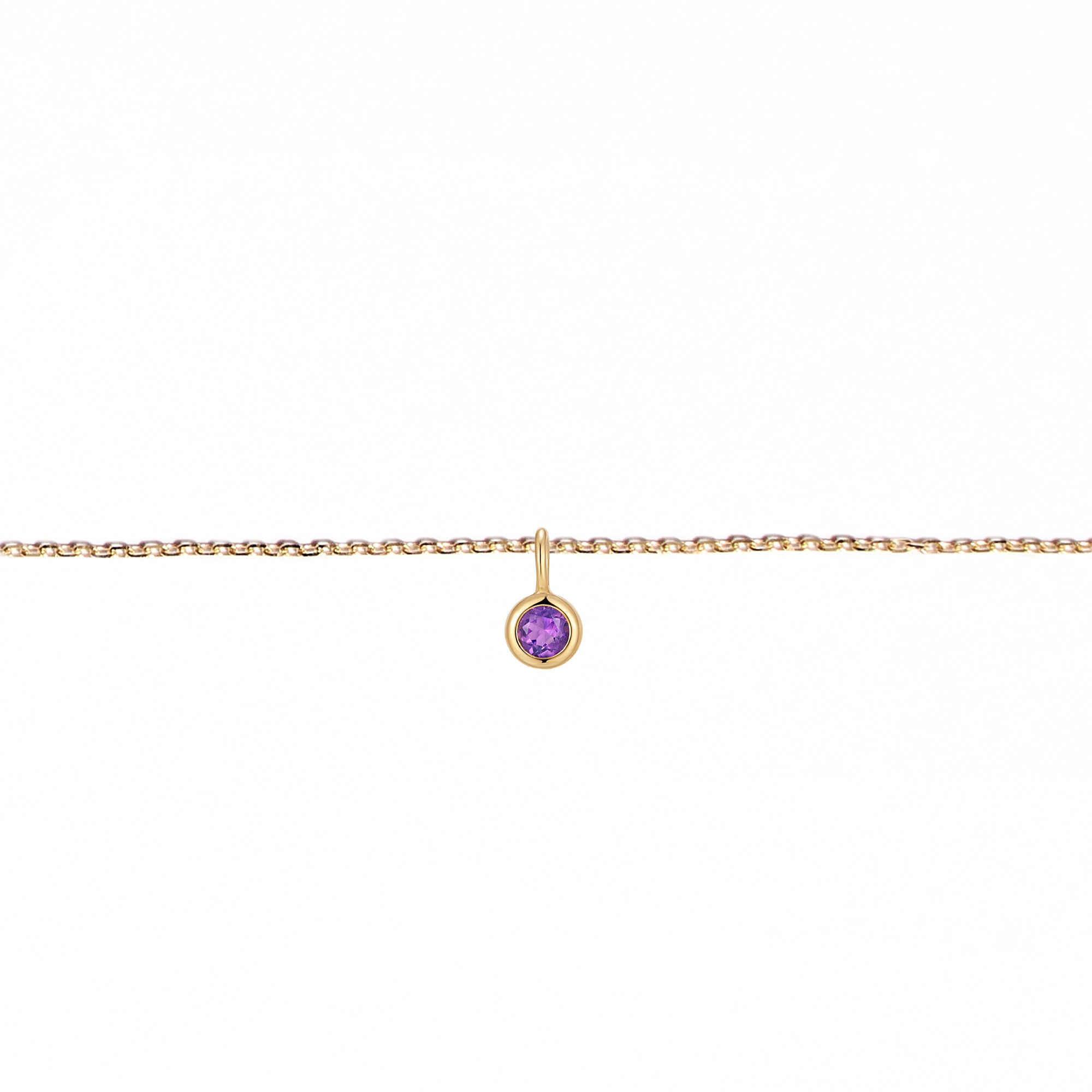 Permanent Bracelet With Birthstone Slider Yellow Gold