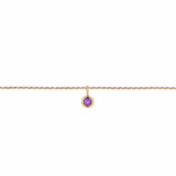 Permanent Bracelet With Birthstone Slider Yellow Gold