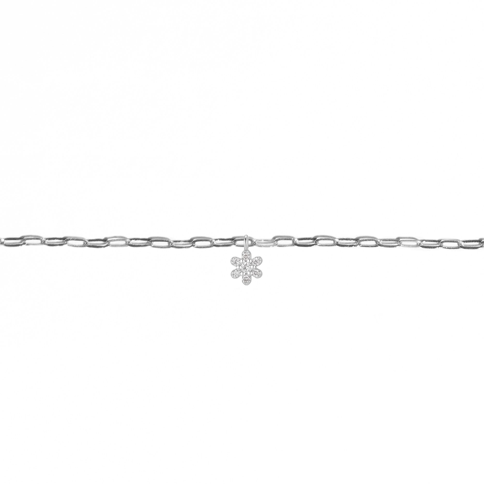 Permanent Bracelet With Slider White Gold