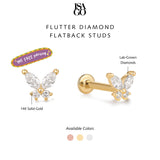 Flutter Diamond Flatback Studs
