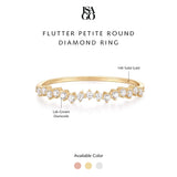 Flutter Petite Round Diamond Ring