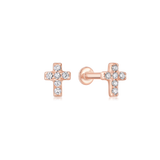 Cross Diamond Flatback Studs