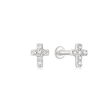 Cross Diamond Flatback Studs