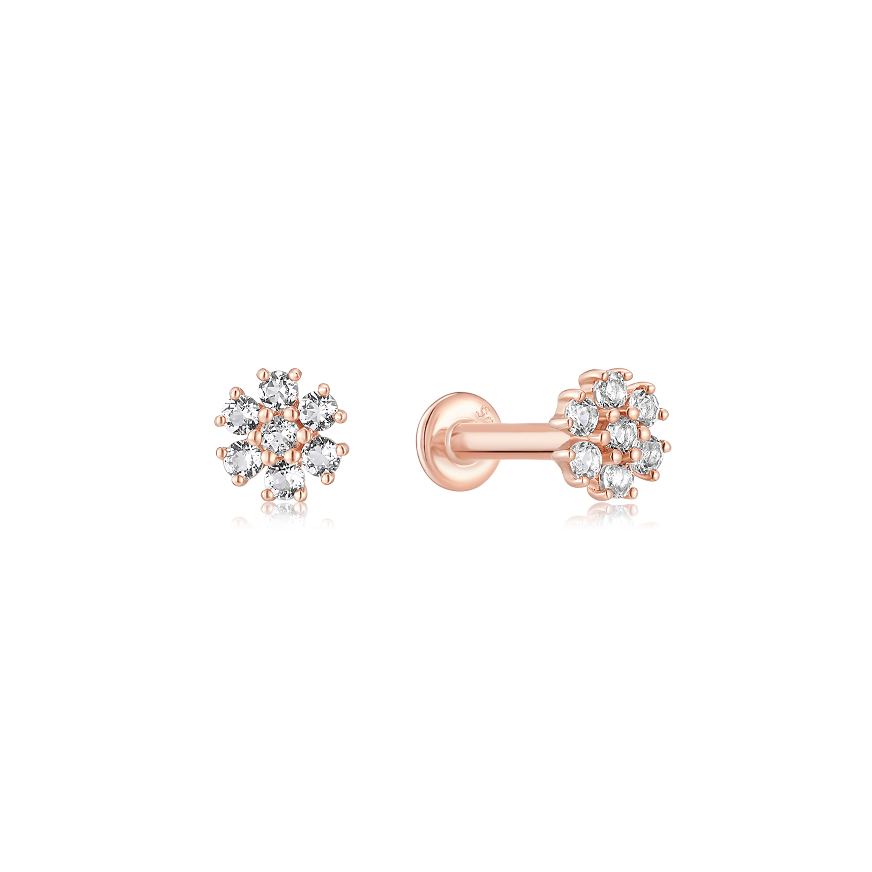 Blossom Diamond Flatback Studs