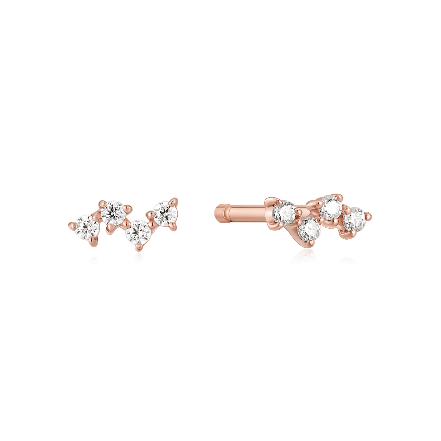 Quartet Cluster  Diamond Studs