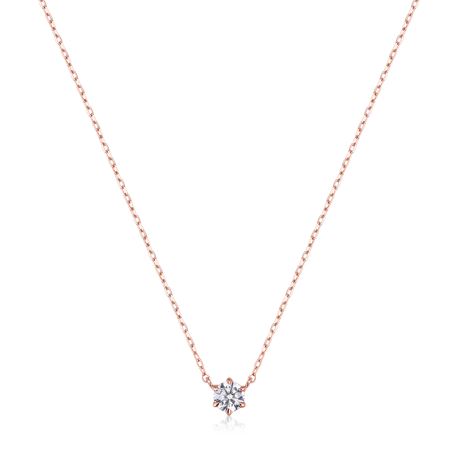 Round 6-Prongs Diamond Necklace