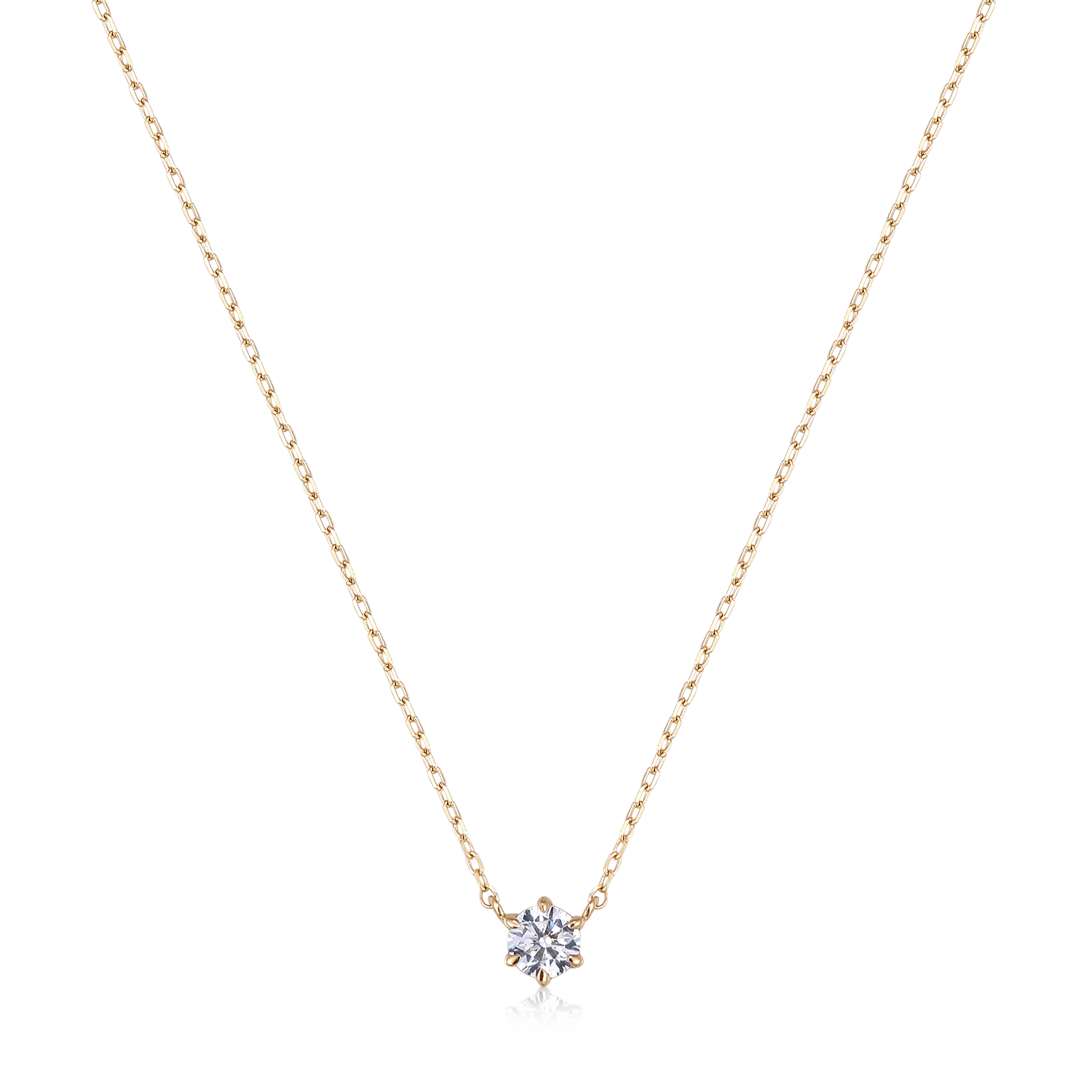 Round 6-Prongs Diamond Necklace