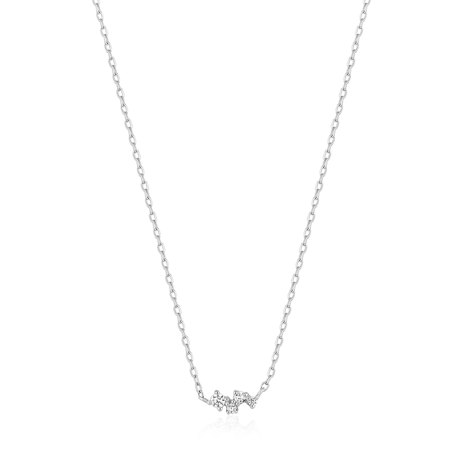 Quartet Cluster  Diamond Necklace