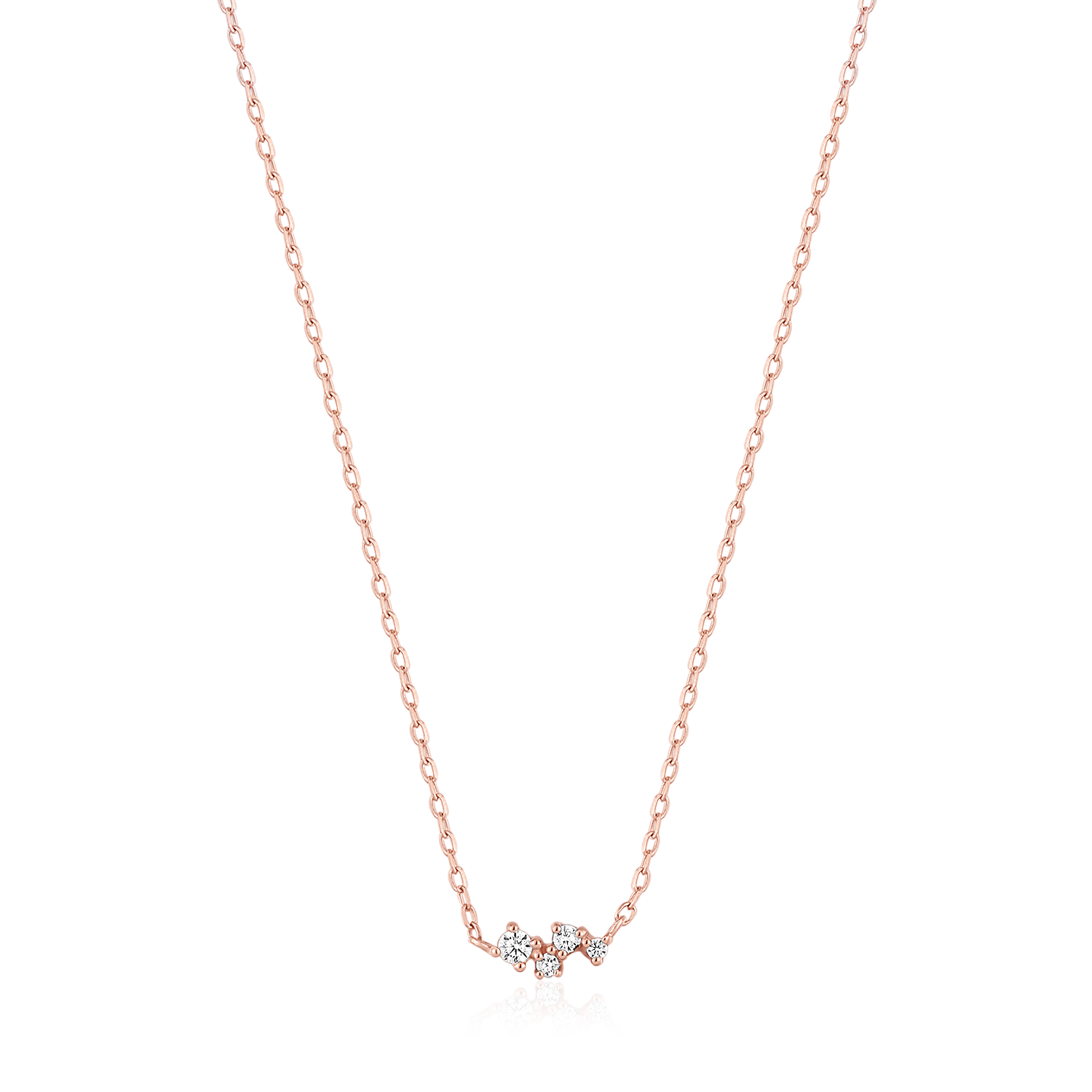 Quartet Cluster  Diamond Necklace
