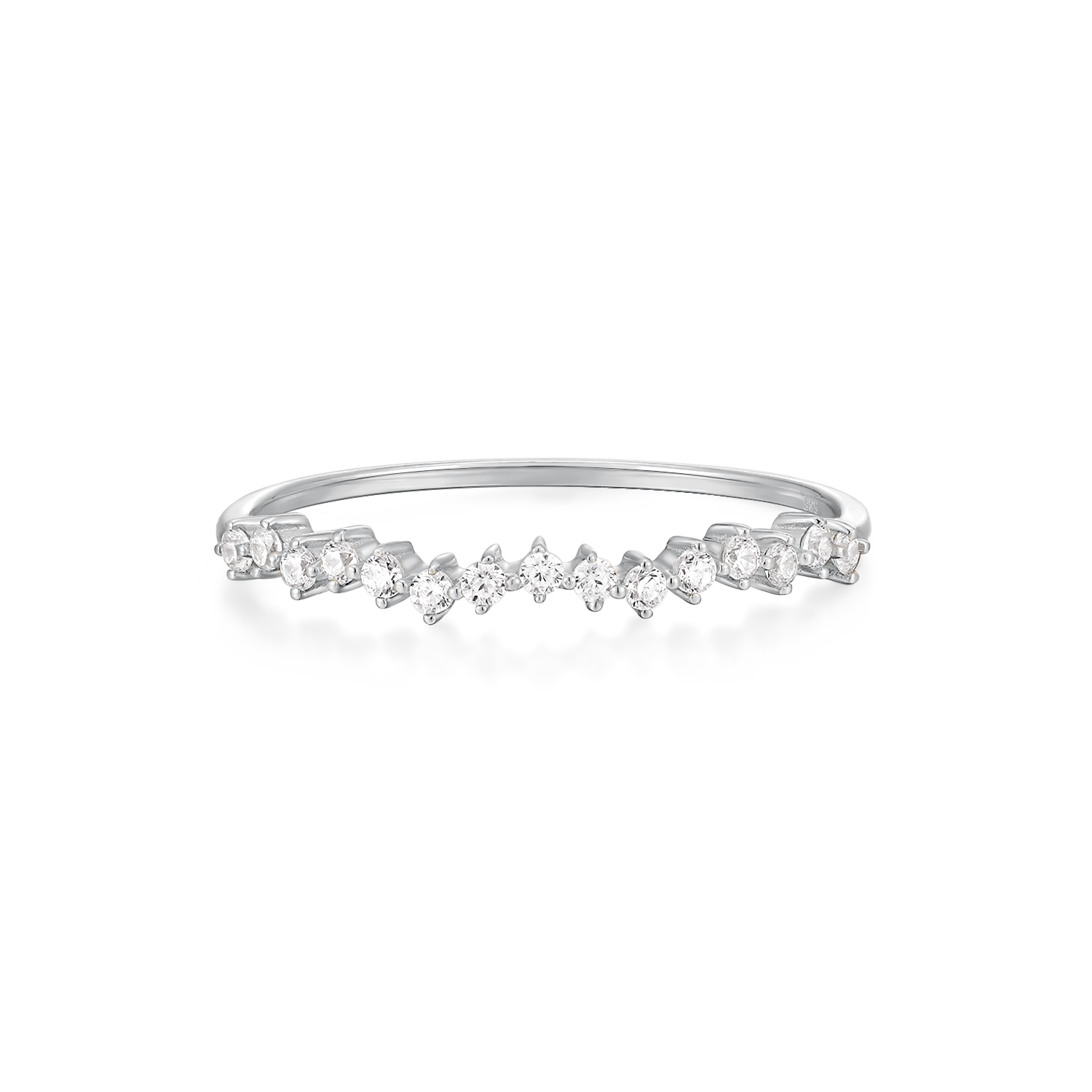 Flutter Petite Round Diamond Ring